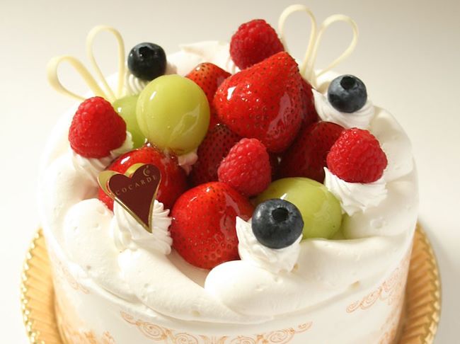 ホールケーキでお祝い